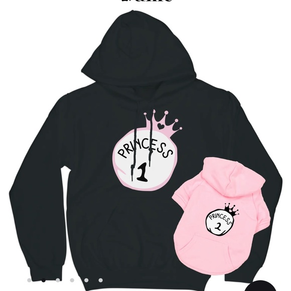 NEVER WORN - Chelsea & Me Princess 1 and 2 Matching Sweatshirts - Small, - Picture 4 of 6